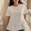Maison Juwita Gisele Peplum Top Broken White