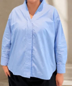 SOLENE OVERSIZED TOP - BABY BLUE - Gambar 4