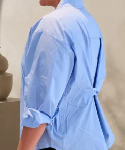 SOLENE OVERSIZED TOP - BABY BLUE - Gambar 5