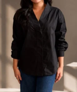 Maison-Juwita-SOLENE-OVERSIZED-TOP-BLACK