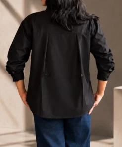 SOLENE OVERSIZED TOP - BLACK - Gambar 5