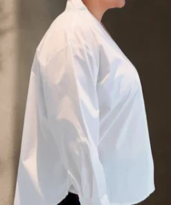 SOLENE OVERSIZED TOP - BROKEN WHITE - Gambar 4