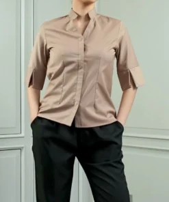 Maison Juwita - VICTORIA SHIRT - COKELAT MUDA