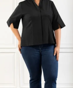 Alternative view of VICTORIA SHIRT - HITAM
