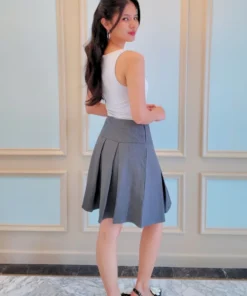 Maison Juwita – PREPPY SKIRT – ASH GREY