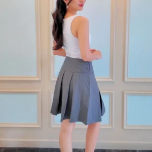 Maison Juwita – PREPPY SKIRT – ASH GREY