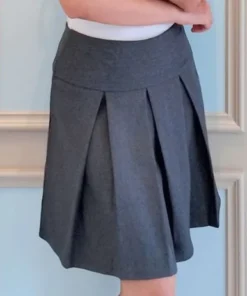 Alternative view of PREPPY SKIRT – ASH GREY