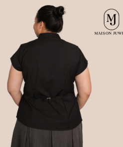 Harlow Vest Shirt Black - Gambar 8