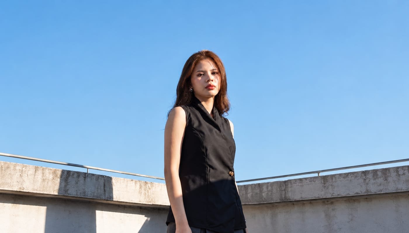 Maison Juwita Harlow Vest Shirt Black